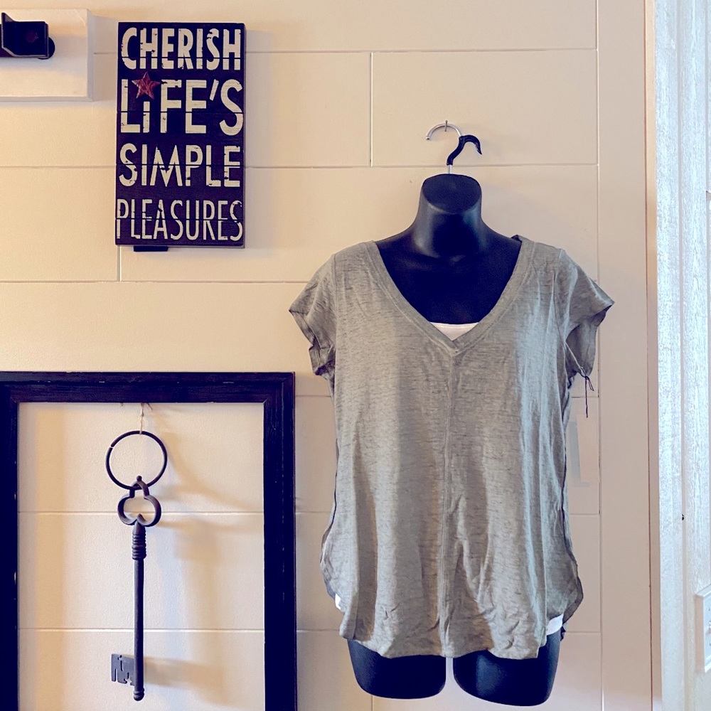 NWT Crosby v-neck light green shirt